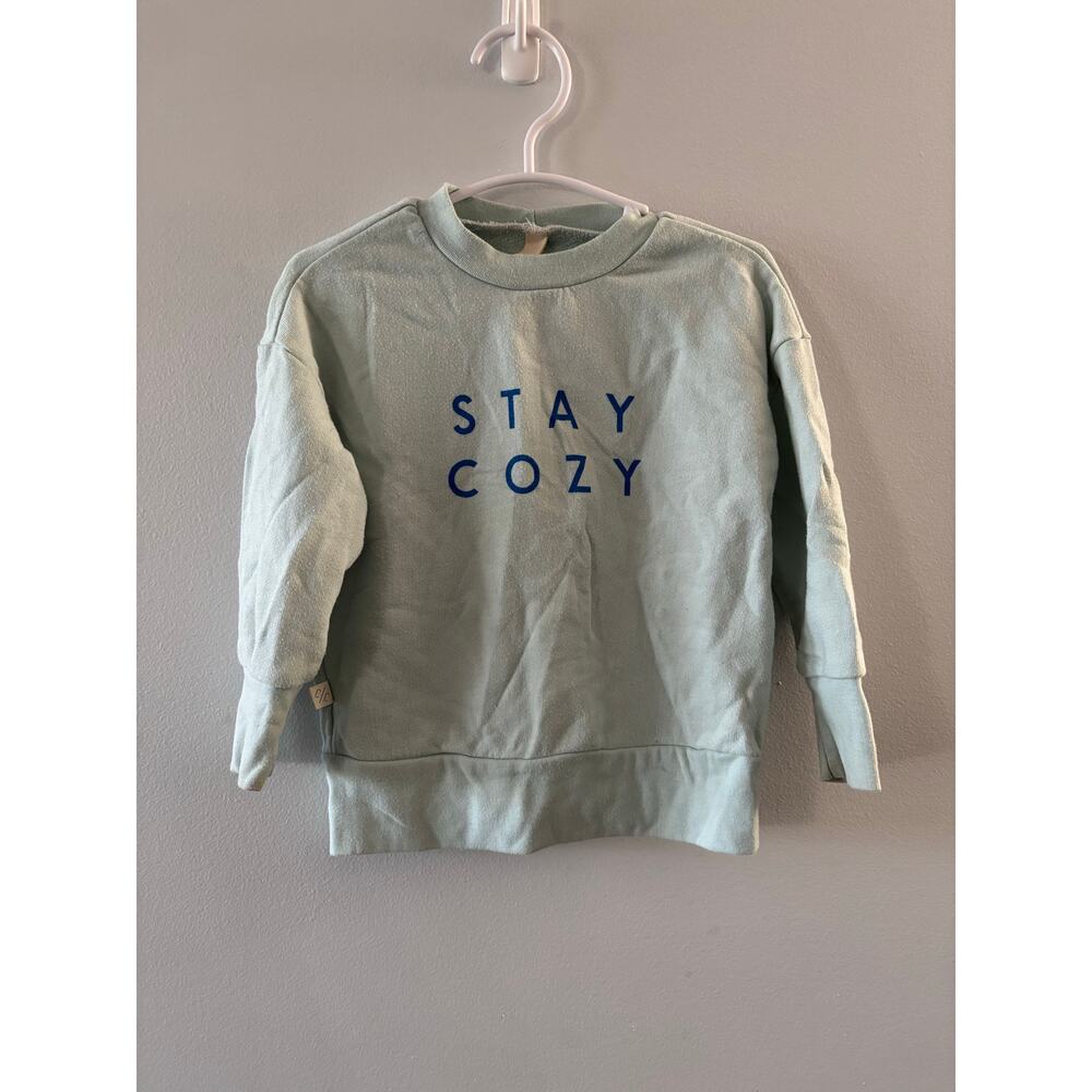 Childhoods Clothing Pullover Stay Cozy Crewneck Sweatshirt 18-24 Months Blue
